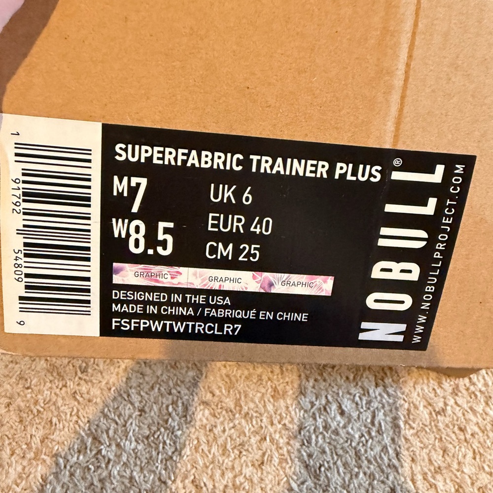 NOBULL Superfabric Trainer Plus - Impact Mulberry Watercolor - Size 8.5 EUC - Picture 7 of 9